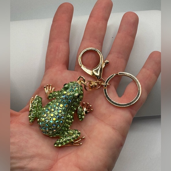 3/$20 Sparkly Whimsical Frog Keychain - Picture 9 of 9